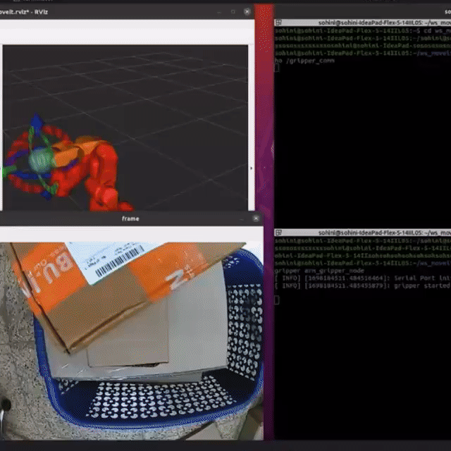 Robot arm working GIF